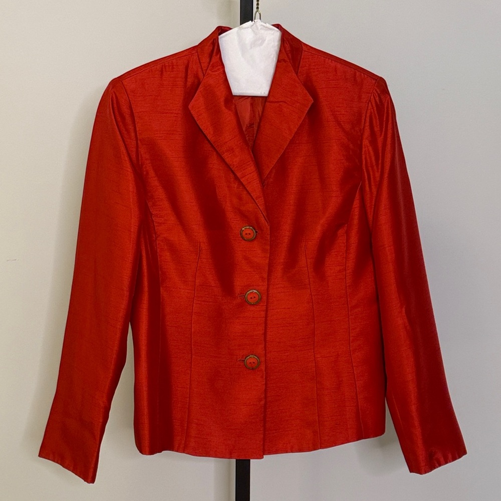 Elegant Rust Orange Blazer